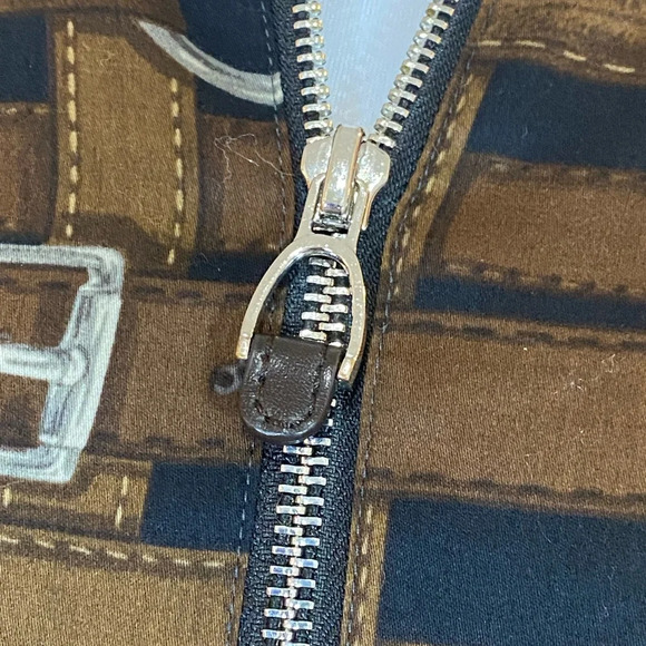 RARE Lauren Ralph Lauren Cotton / Cashmere Printed Bridle & Horsebit Car… - Picture 5 of 6